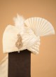 Classy Wedding Wear Cream Turban, Dupatta And Mala